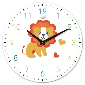 

Cartoon Wall Clock Creative Children's Room Animal Cute Simple Mute Clock Baby Bedroom Fashion Art Clock Home Decor 50Q178