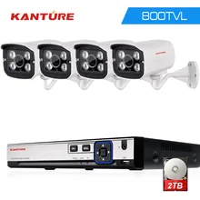 KANTURE 4CH CCTV системы hdmi 1080p DVR комплект CMOS 800TVL водонепроницаемый ИК Наружные камеры видеонаблюдения Система безопасности набор для наблюдения