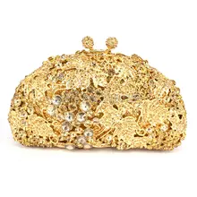 Кристалл Rhinestone Vines Свадьба Пром клатч Сумки и вечерний клатч для Для женщин роскошный кристалл вечерняя сумочка; BS010(88173e