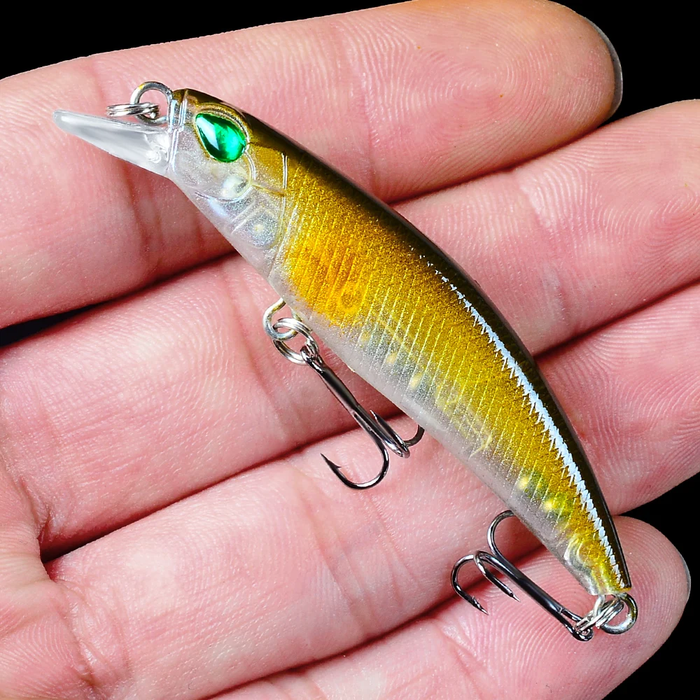 

Sunlure Top Sale 1pc The New Style Minnow Painting Fishing lure 2.68"-6.8cm Bait 5 color 4.2g-0.15oz Fishing Tackle 8# BKB Hook