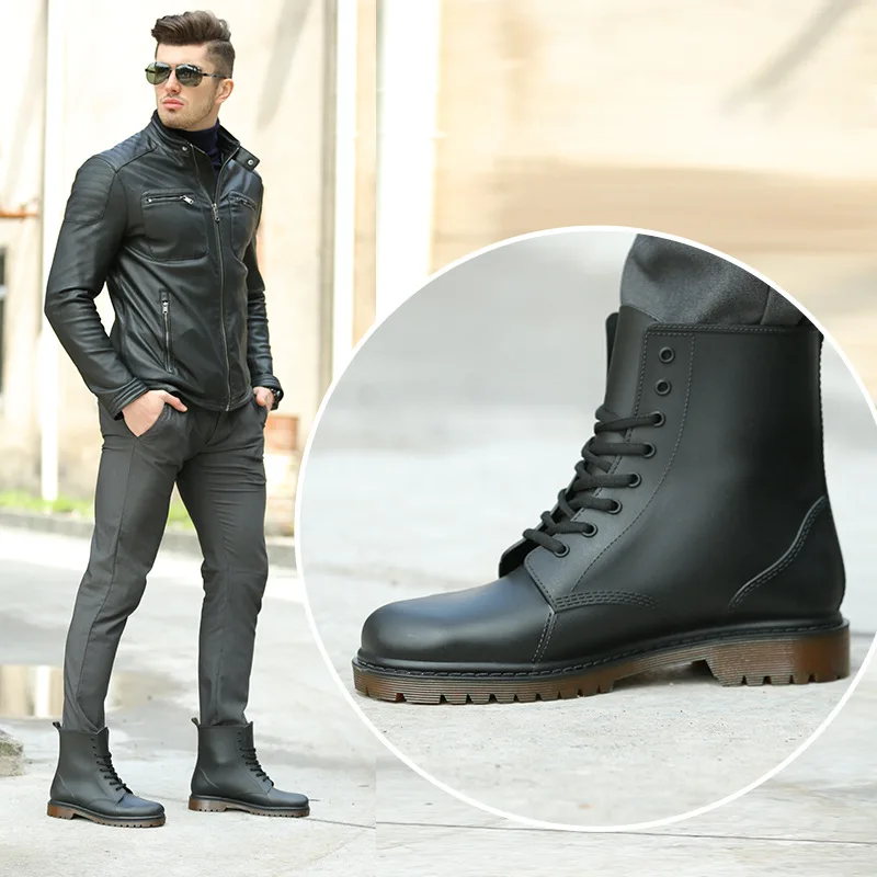 lace up rain boots mens