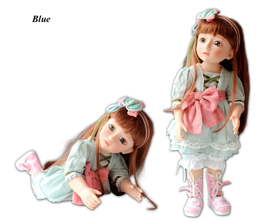 BJD Ball Jointed Doll High Vinyl Girl Toy 18in 45cm Blue Fairy NPK
