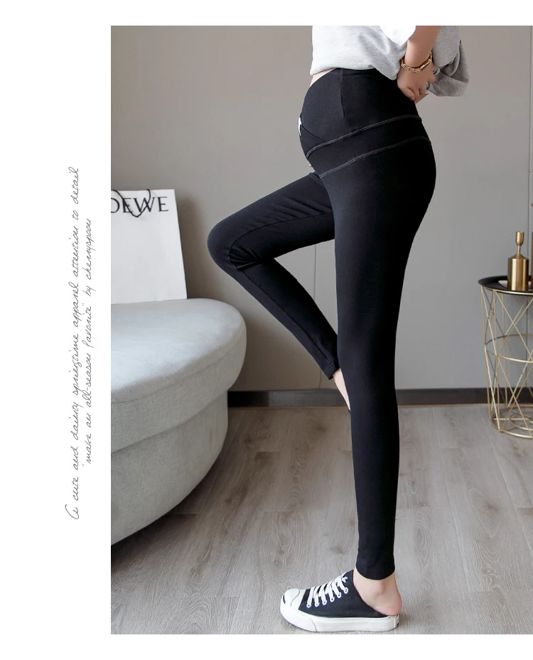 1911# Autumn Winter Skinny Maternity Legging Across V Low Waist Belly Legging for Pregnant Women Cotton Pregnancy Pencil Pants