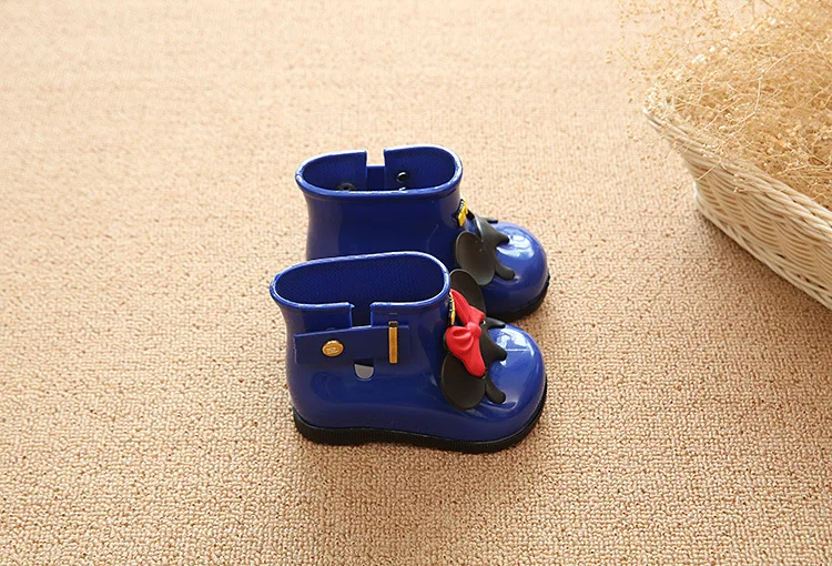 KINE PANDA Duck/детские резиновые сапоги с бантом для детского сада; резиновые сапоги для маленьких девочек и мальчиков; обувь для дождливого сезона; От 1 до 5 лет из ПВХ