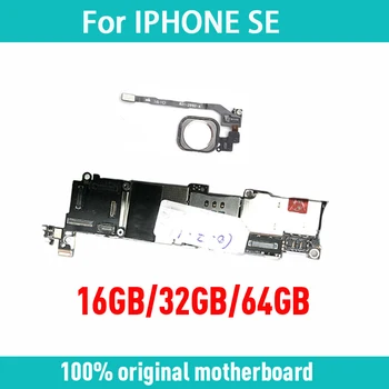 

Original unlocked for iPhone 5SE Motherboard with Touch ID,64gb Black White for iphone SE Mainboard,No iCloud