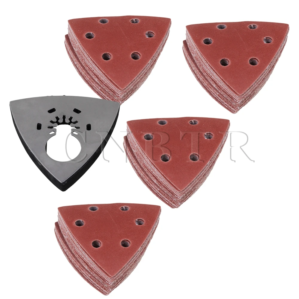 CNBTR Quick Release Triangular Sanding Paper with Polishing Sanding Pad Set of 101