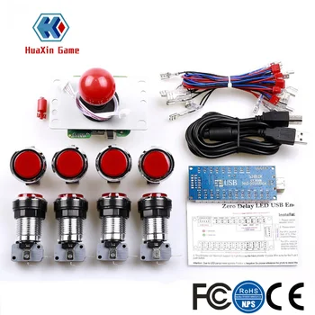 

Zero Delay Pc Arcade Game DIY Parts Kit 1 X 5pin 8 Way Joystick + 8 X Chrome Illuminated Arcade Button With Microswitch For Mame