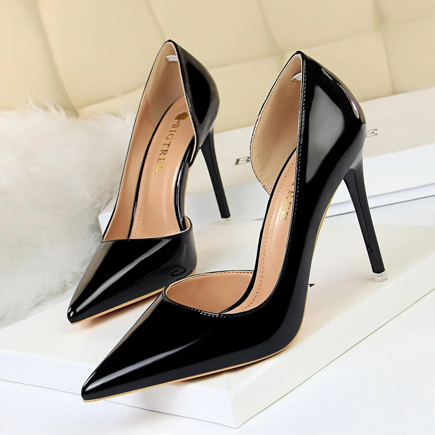 New High Heels Shoes Women Pumps Stiletto Women Heels Ladies Shoes Fashion Pumps Women Shoes Patent Leather Bridal Wedding Shoes
