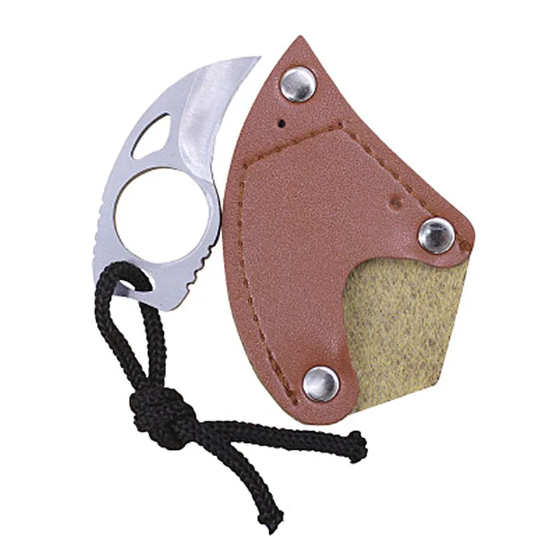 Knife Outdoor emergency tools Camping finger stainless steel knife to carry finger sharp knife cut rope auto rescue tool07