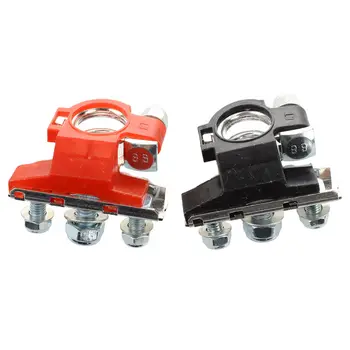 

AUTO 2pcs Car Black Red Metal Auto Terminals Clamp Electric Connectors