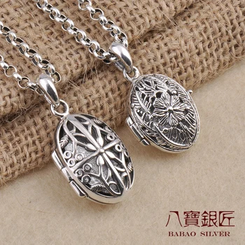 

Eight S925 Sterling Silver Pendant gawu silversmith photo box can be opened eight wholesale