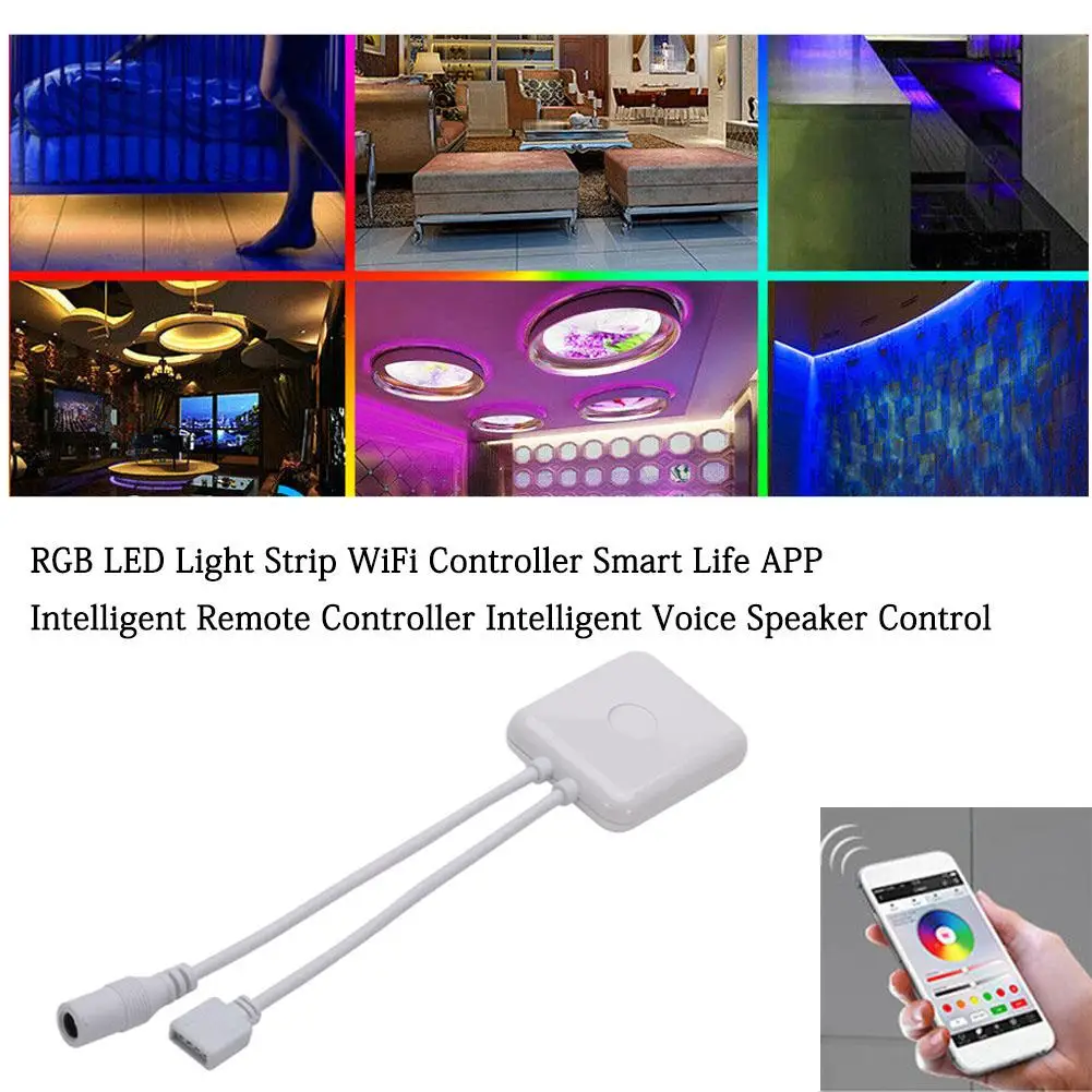 

RGB LED Light Strip WiFi Controller Smart Life APP Intelligent Remote Controller Intelligent Voice Speaker Control