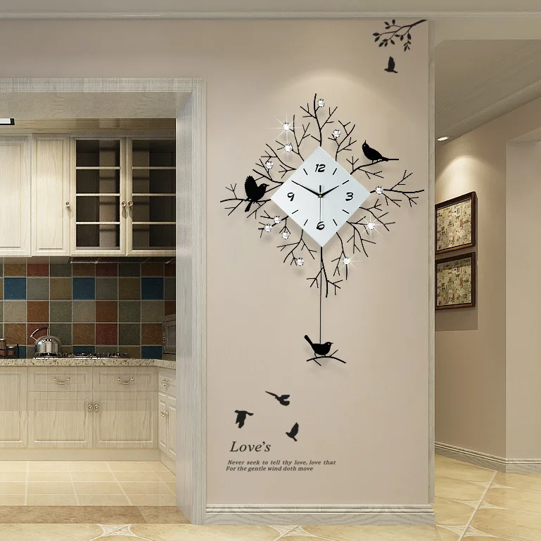 

European Minimalist Creative Wall Clock Living Room Mute Clock Modern Home Clock Fashion Decorative Quartz Clock 2019 Hot Sale