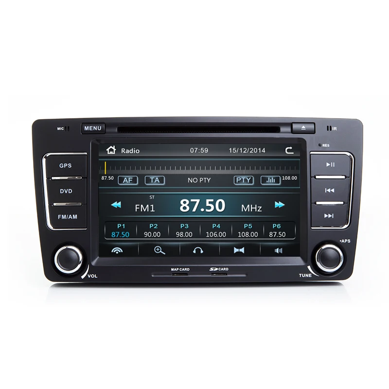 Perfect Radio Car Multimedia player GPS Auto 2 Din For Skoda Octavia Laura A5 2 3 Yeti 2008 2009 2010 2011 2012 2013 2014 head unit 1