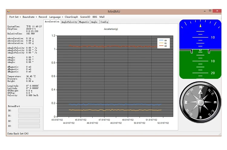 WitMotion WT61 AHRS MPU6050 6-осевой модуль Цифровой Инклинометр, 3-осевой акселерометр+ гироскоп, угол наклона и вибрирующим валом для измерения