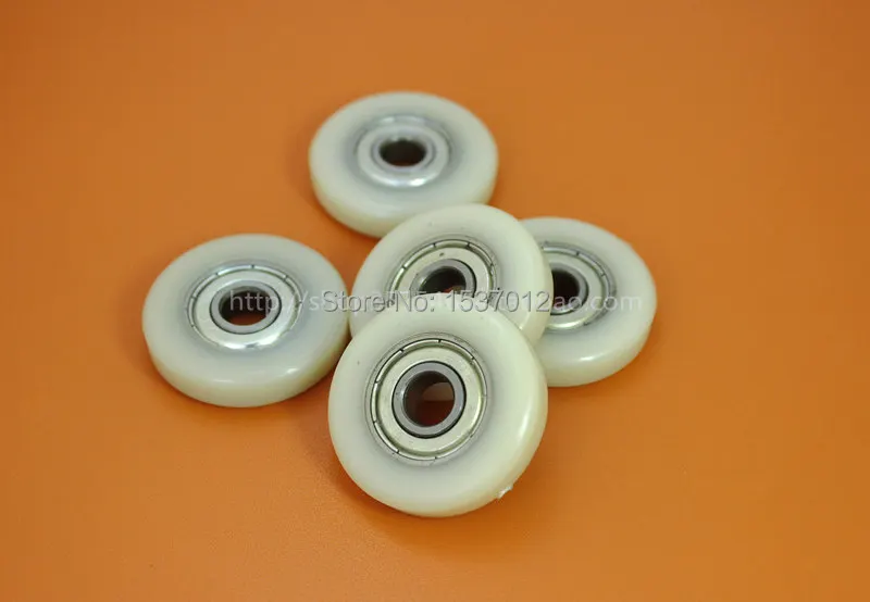 Nylon plastic guide wheel bearing embedded 608ZZ size 8*35*9mm wearin