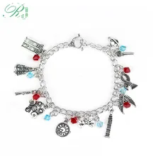 RJ Горячая ТВ ТАРДИС инопланетянин робот полиция Коробка браслеты Игра престолов сверхъестественные ангельские браслеты с подвесками леди подарок ювелирные изделия