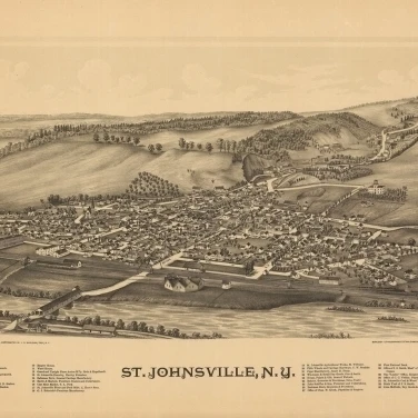 Old Map of St. Johnsville New York 1890 Montgomery County Poster Print (36 x 54)