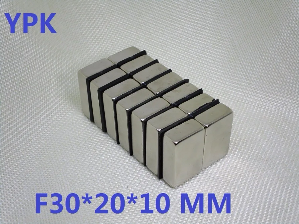 5 шт. N35 прямоугольный магнит 30x20x10 мм супер сильный Неодимовый Магнит 30*20*10 мм Магниты NdFeB(неодим-железо-бор