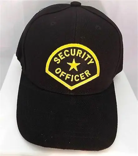 

SECURITY Officer Guard Patch Baseball Hat Cap Black Adjustable Biker CAP-0004