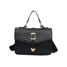 Черные кожаные сумки, женская маленькая сумка, простой в Корейском стиле, сумка через плечо, женские дизайнерские сумки с застежкой, большая емкость 8-30