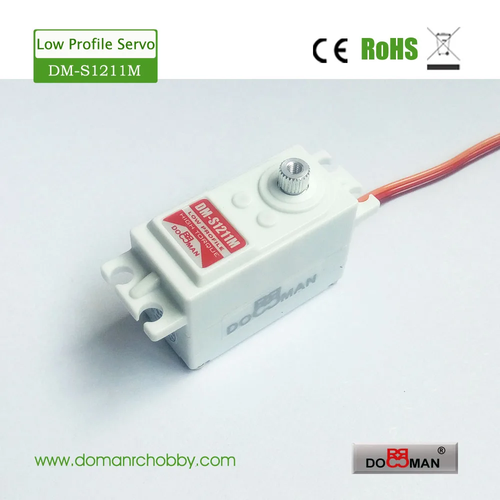 

1pcs/lot DOMAN RC DM-S1211M 42g/0.11s/12.6kg.cm titanium metal gear digital 12kg low profile servo