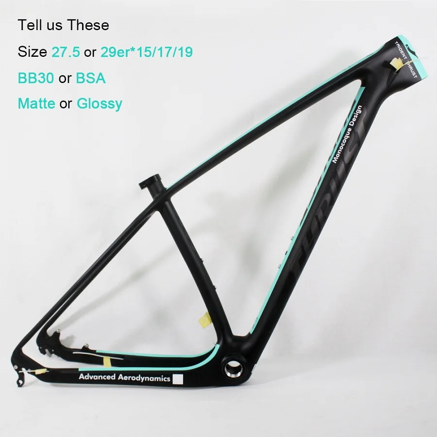 Упорная велосипедная карбоновая рама для велосипеда mtb 29er 27,5 er BSA BB30 карбоновая велосипедная рама 2 года гарантии - Цвет: light green