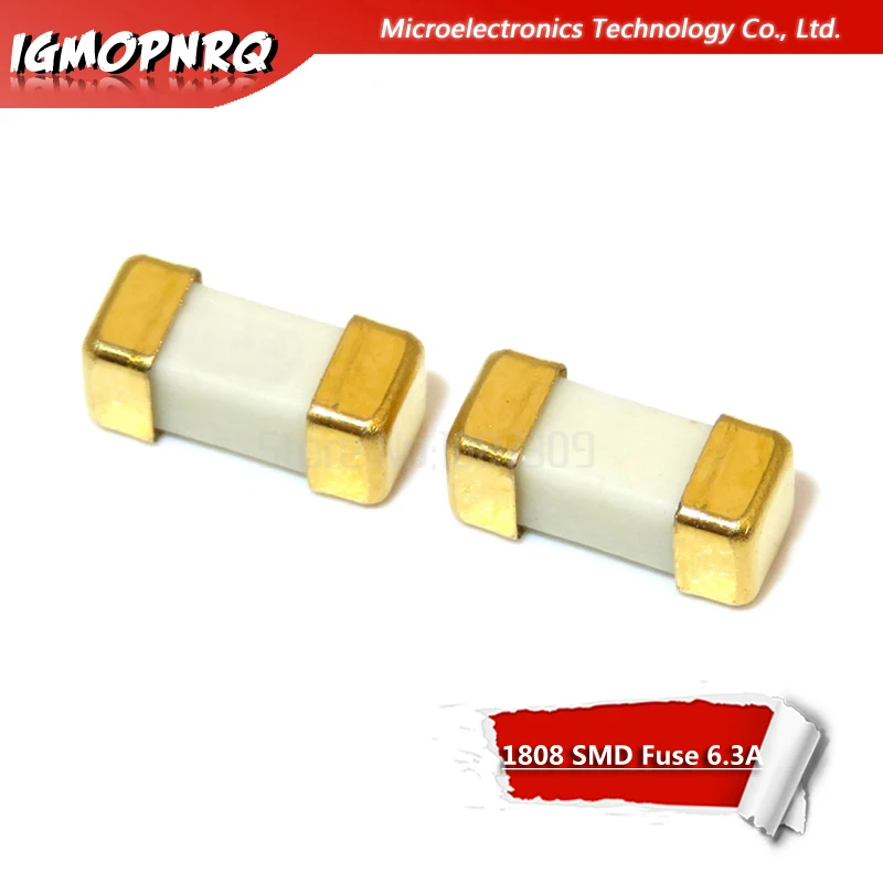 10 шт 1808 Littelfuse быстрое действие SMD SMT 6.3A 125V поверхностное крепление предохранитель
