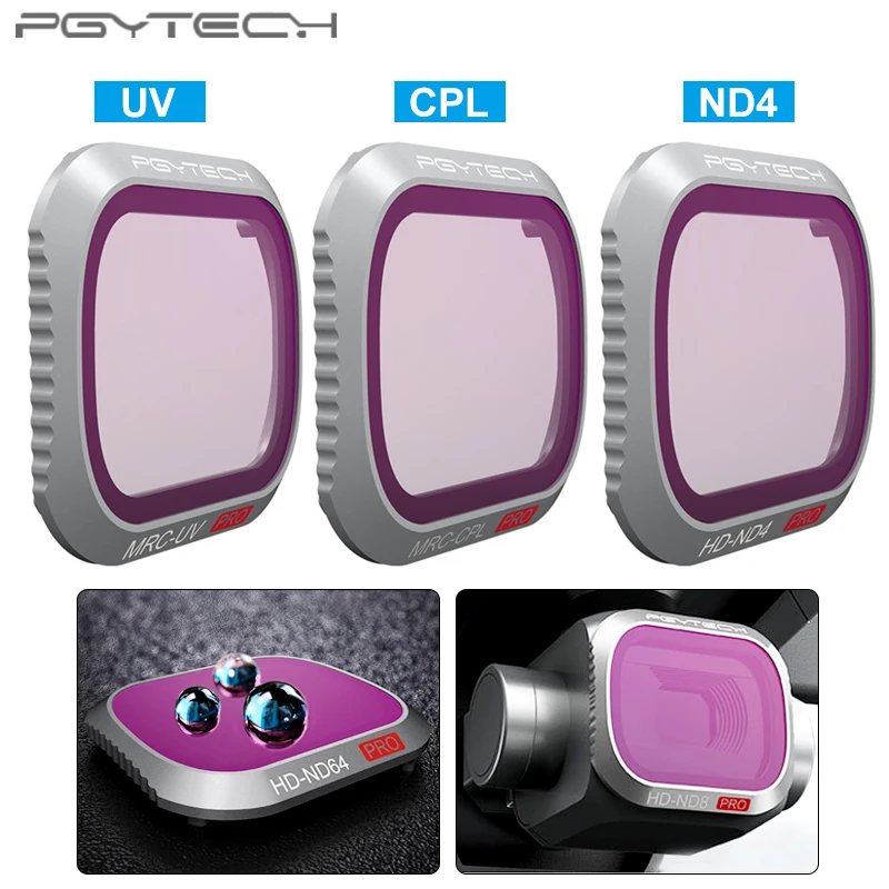 Профессиональный фильтр PGYTECH для DJI Mavic 2 Pro UV CPL ND4 фильтры объектива камеры |