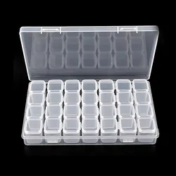 28 ranuras vacía de plástico decoración de uñas de almacenamiento de caja de uñas cuentas de diamantes de imitación accesorios contenedor herramienta de uñas 28 ranuras vacía de plástico decoración de uñas de almacenamiento de caja de uñas cuentas de diamantes de imitación accesorios contenedor herramienta de uñas