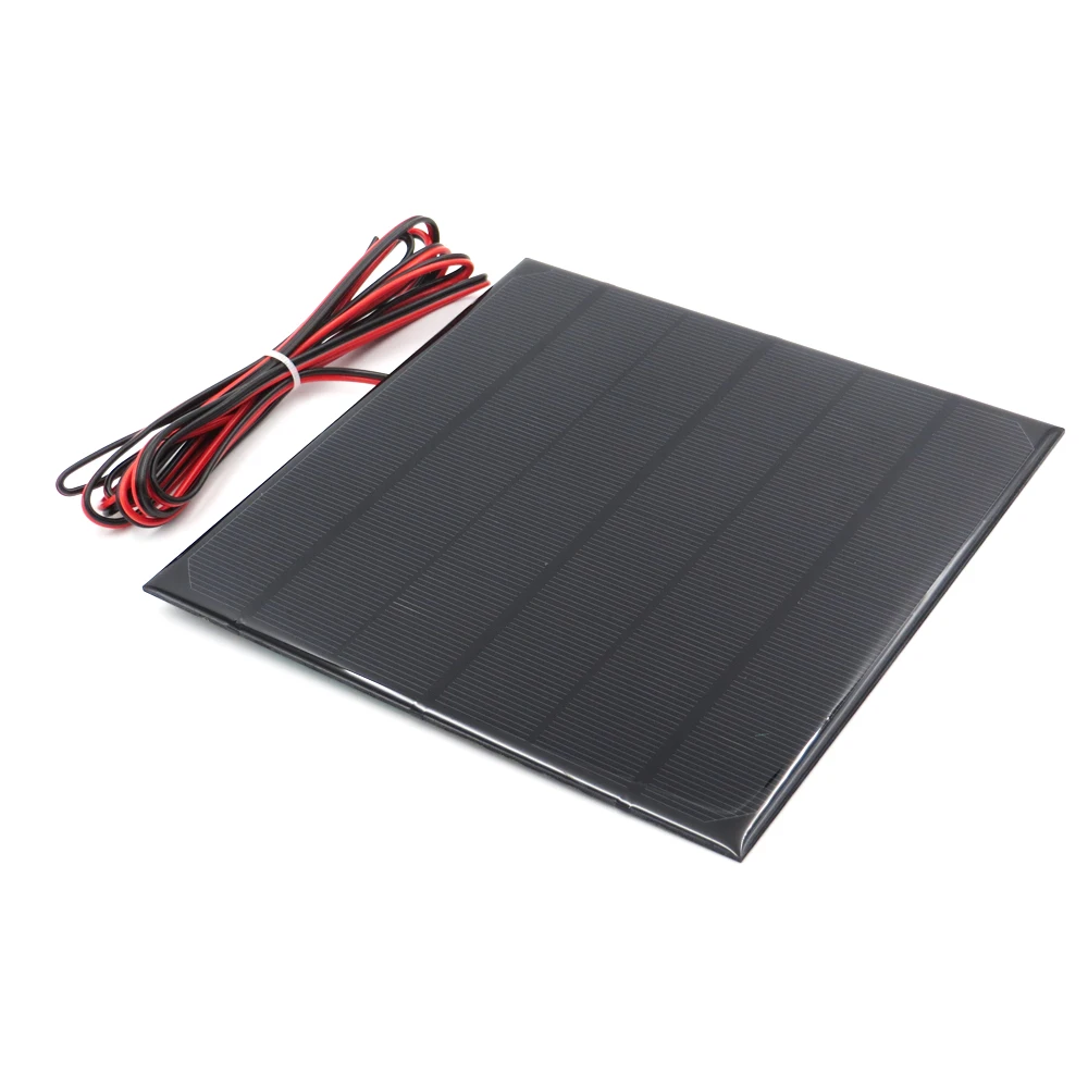 

1pc x 6V 750mA with 200cm extend wire Solar cell Polycrystalline Silicon DIY Battery Charger Small Mini Solar Panel cable toy
