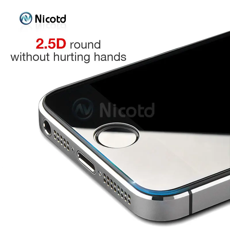  Nicotd 2.5D Beschichtet Klar Gehärtetem Glas Für iPhone 5 5 s 5c SE Telefon Explosion Proof Gehärte