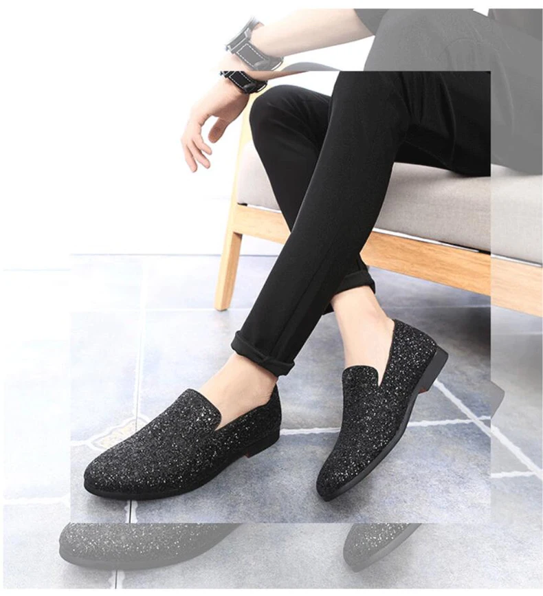 Men's Casual Shoes Mens Shoes Casual Mens Dress Shoes Breathable Slip-On Men's Loafers Flats Driving Shoes Plus Size 46 47 48 (2)