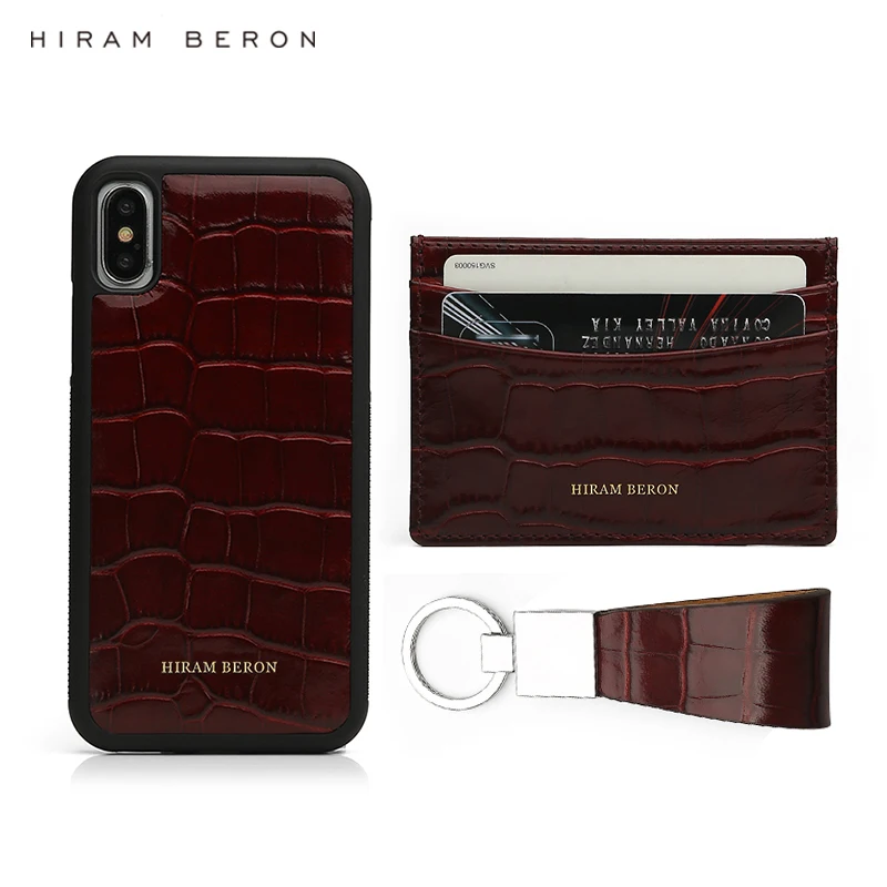 Hiram Beron CREAT собственный чехол магазин итальянская кожа крокодиловый узор для карт