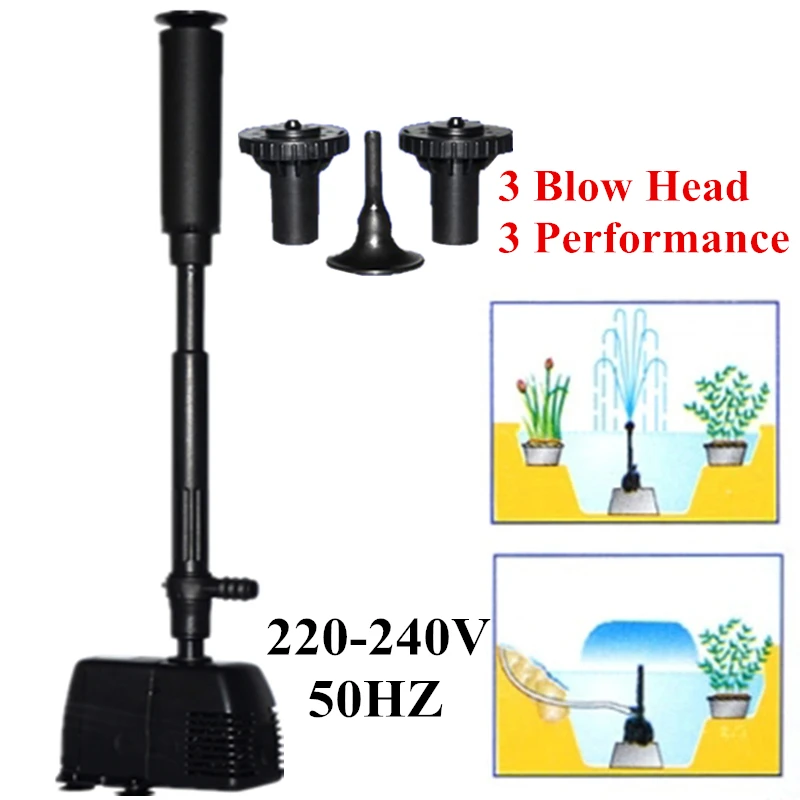 

Aquarium Submersible Fountain Pump Fish Pond Oxygen Circulation Aquarium Fountain Maker Pump For Pond Garden Decoration