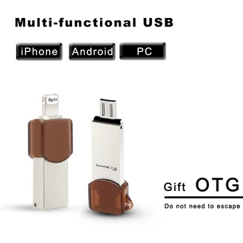 

Dr.memory i-flash drive 3 IN 1 Encrypted u disk for Apple ipad iphone 6s 7 Security I-usb memory stick 16G 32G 64G pen drive