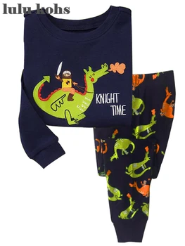 

Dinosaur Baby Boys Clothes Suits 100% Cotton Children Pajamas Kids Sleepwear Sets Nightgown PJ'S Long Tees Shirts Pant Set