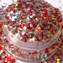 Блестящая смесь-голографическая-устойчив к растворителям блестящая Лазерная резка для лака для ногтей G346