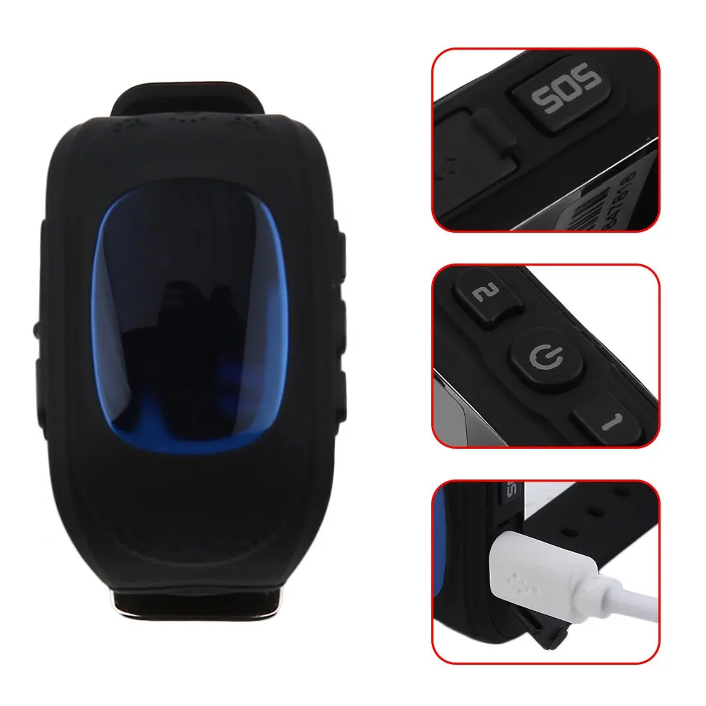 Q50 Smart Spoprts Watch Wristband GSM GPRS Emergency SOS Locator Waterproof  Tracker for iOS Android PK Q100 Children Kids Gifts