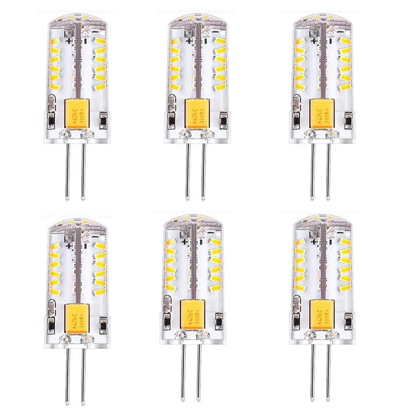 6 шт. G4 светодиодный 12 В AC DC лампа 3 Вт Lampadas базовый светильник 3000K 4000K 3014 SMD 57 360 луч