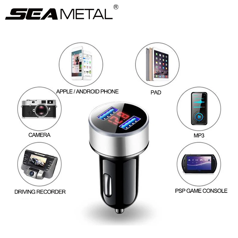 

Electric Car Cigarette Lighter 12V 24V 2 Port USB LED Auto Socket Accessories Voltage Automobile Lighters Phone Charge Splitter