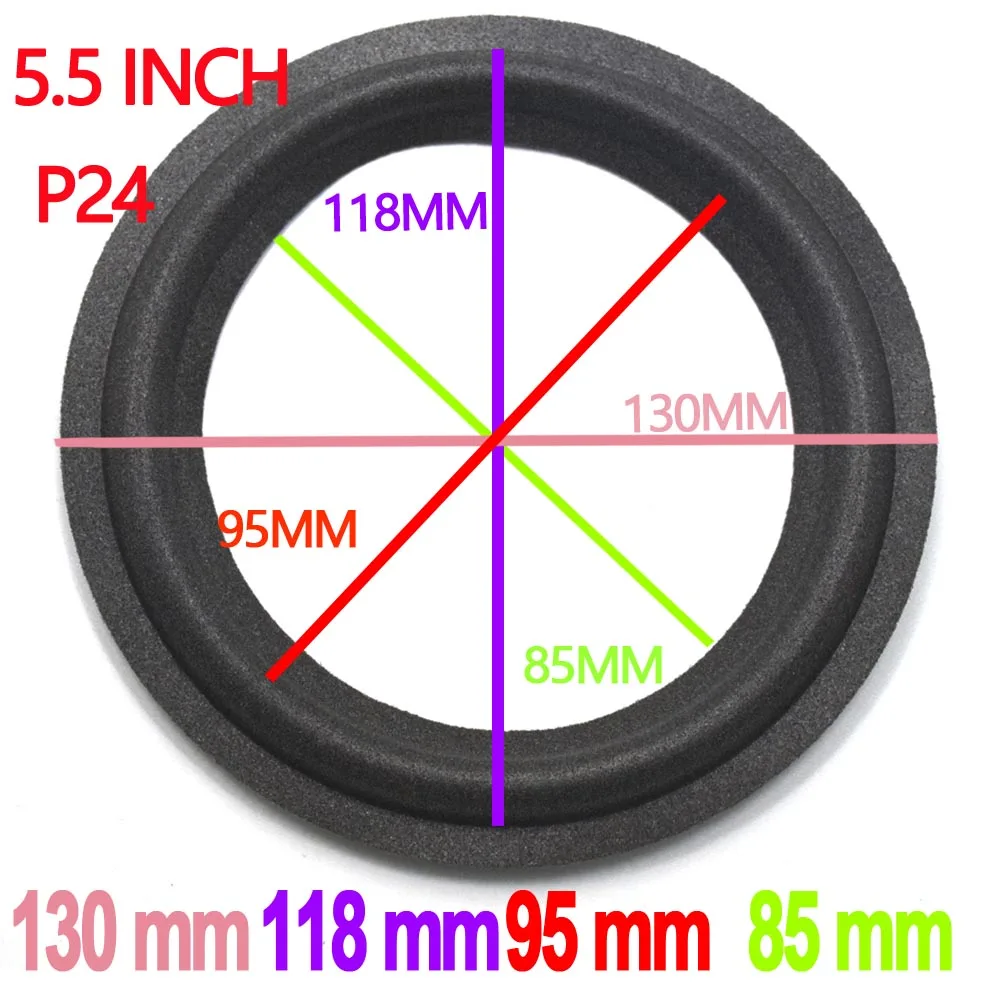 5,5 дюймовый громкоговоритель Foamr объемный НЧ-динамик для ремонта краев складывающиеся края кольца для сабвуфера DIY Ремонтные комплекты аксессуары Подвеска динамика - Цвет: 5.5 INCH P24
