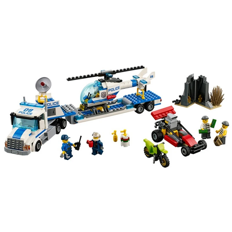 

410pcs Bela 10422 Urban City Police Force Helicopter Truck Building Block Toys Compatible With Legoe City
