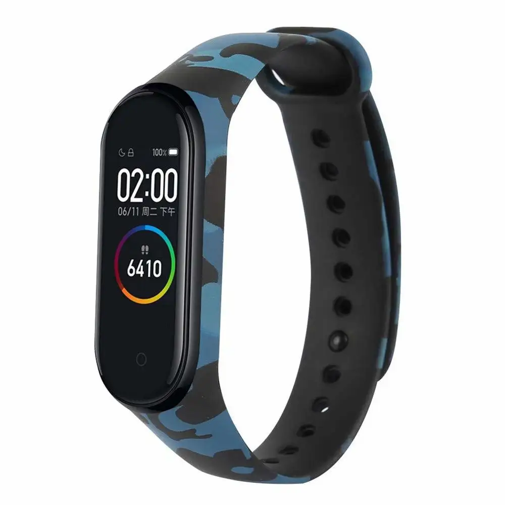Mi band 4 ремешок Камуфляжный, силиконовый сменный ремешок на запястье для Xiaomi mi Band 4 mi band 4 Смарт-часы аксессуары наручный ремешок
