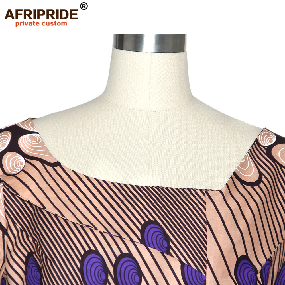 Африканские платья для женщин AFRIPRIDE bazin riche Анкара принт Дашики Чистый хлопок платье воск батик Частный заказ S1825074