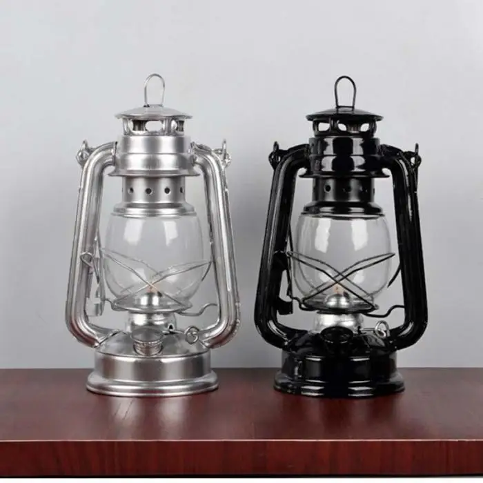 Retro Clássico Querosene Lâmpada Cores Lanternas Pavio Portátil Luzes Adorno Yu-casa 4 6 Retro clássico querosene lâmpada 4 cores querosene