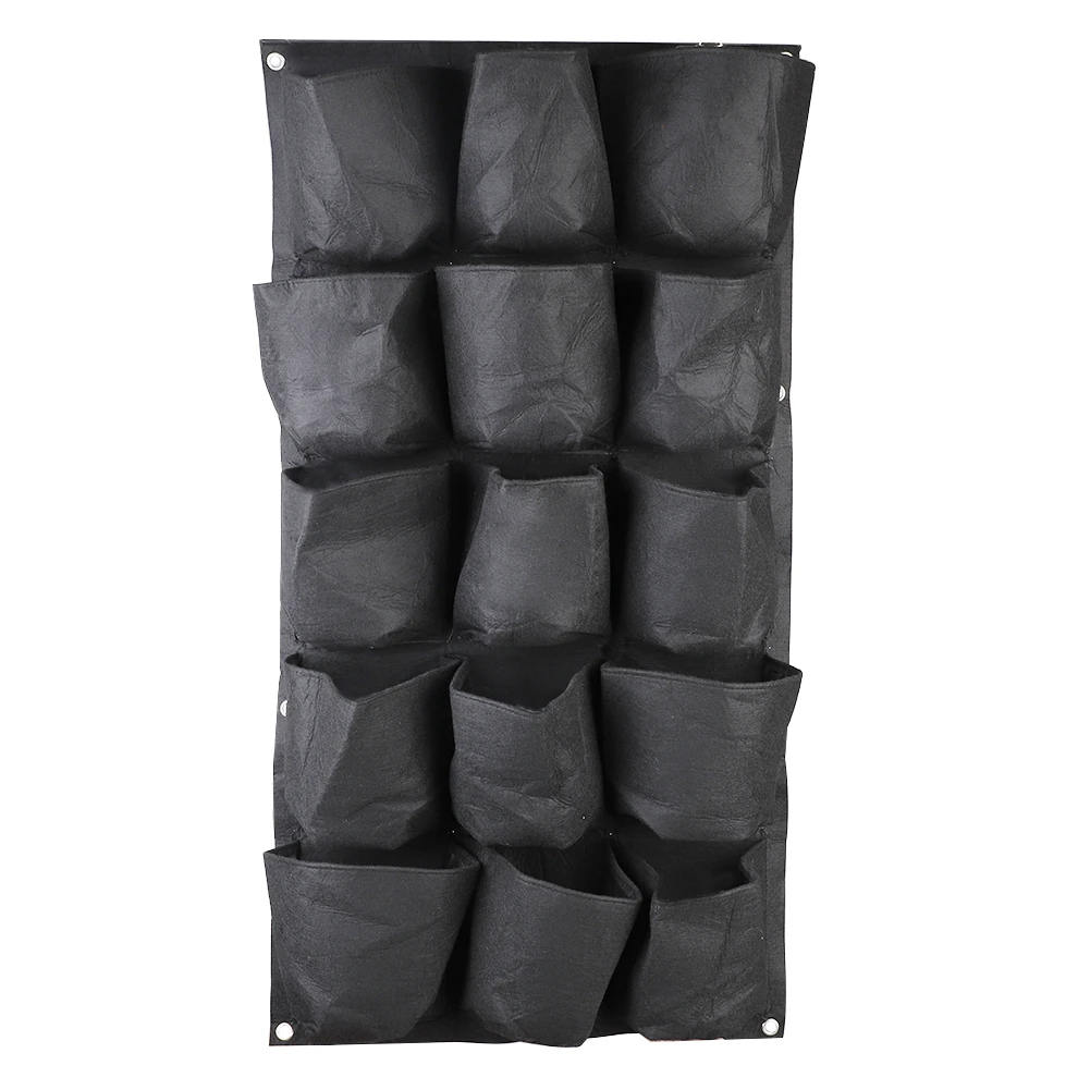

15 Pockets Waterproof Wall Hanging Planting Pot Vertical Growing Bag Garden Green Grow Bag Vegetable Living Home Supplies