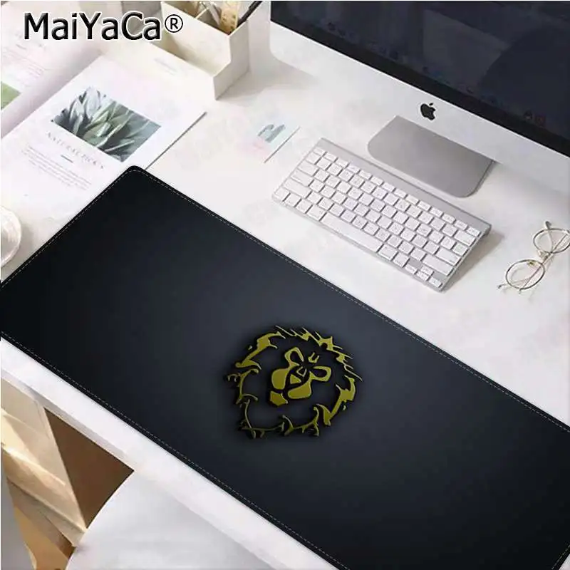 Lock Edge 40X90cm Maiyaca высокое качество Мир Warcraft натуральный резиновый игровой коврик для мыши Настольный коврик большой коврик для мыши клавиатуры коврик - Цвет: Lock Edge 40X90cm