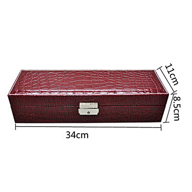 Russia Shipping Leather Watch Box Case Serpentine Buckskin Cashmere for Men Wrist Display Jewelry Organizer Storage KQS8