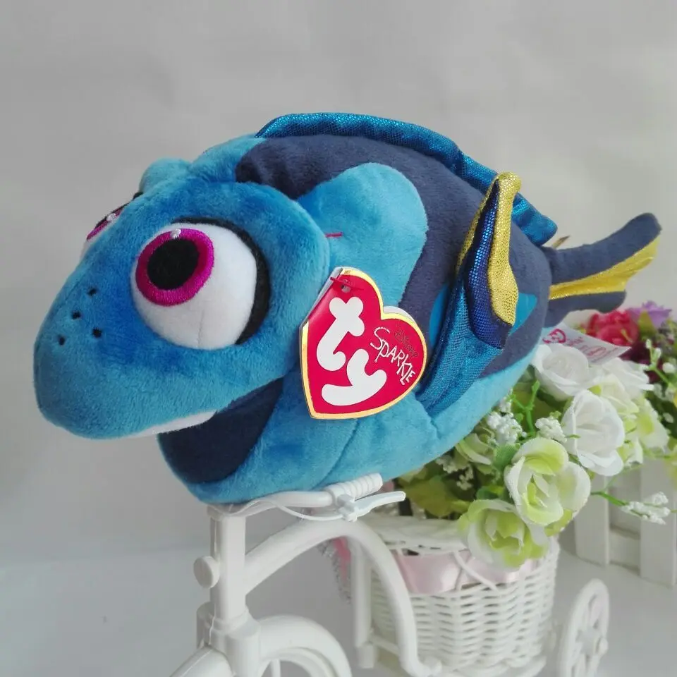 

TY Sparkle dory Nomo 1PC 23CM NEMO fish sparkle Stuffed animals KIDS TOYS VALENTINE GIFT soft toys home decor car